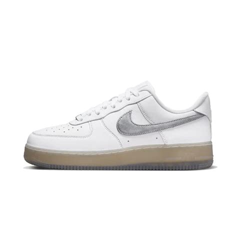 nike air force mit silbernen nike zeichen|Nike Air Force 1 Low '07 PRM Silver Chain Men's .